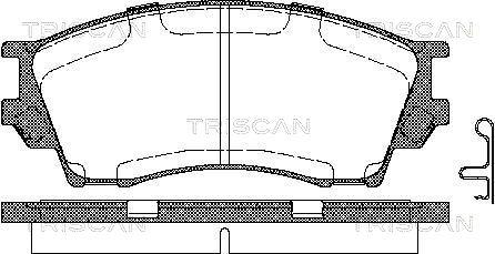 Triscan 8110 50010 - Тормозные колодки, дисковые, комплект autospares.lv