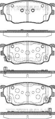 Triscan 8110 50011 - Тормозные колодки, дисковые, комплект autospares.lv