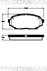 Triscan 8110 50018 - Тормозные колодки, дисковые, комплект autospares.lv