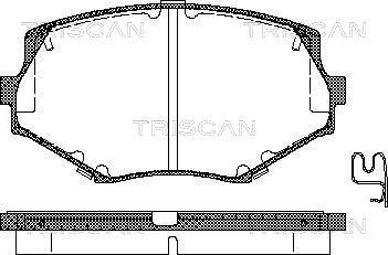 Triscan 8110 50017 - Тормозные колодки, дисковые, комплект autospares.lv