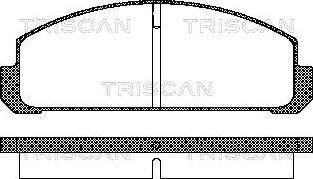 Triscan 8110 50038 - Тормозные колодки, дисковые, комплект autospares.lv