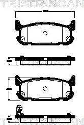 Triscan 8110 50024 - Тормозные колодки, дисковые, комплект autospares.lv