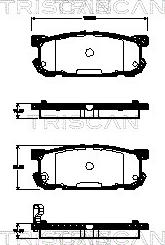 Triscan 8110 50021 - Тормозные колодки, дисковые, комплект autospares.lv