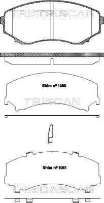 Triscan 8110 50022 - Тормозные колодки, дисковые, комплект autospares.lv