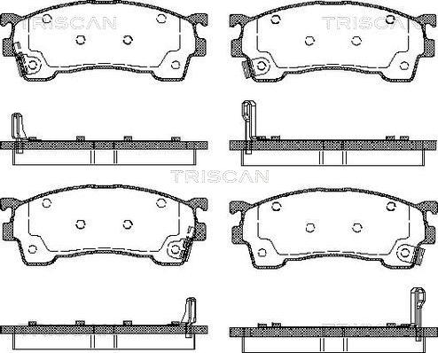 Triscan 8110 50183 - Тормозные колодки, дисковые, комплект autospares.lv