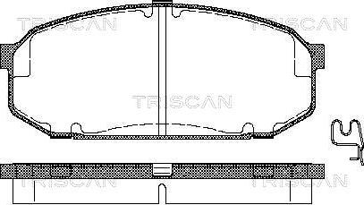 Triscan 8110 50187 - Тормозные колодки, дисковые, комплект autospares.lv