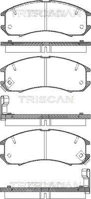 Triscan 8110 50881 - Тормозные колодки, дисковые, комплект autospares.lv