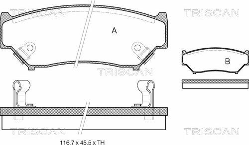 Triscan 8110 69001 - Тормозные колодки, дисковые, комплект autospares.lv