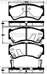 Triscan 8110 69019 - Тормозные колодки, дисковые, комплект autospares.lv