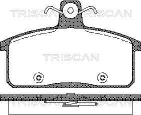 Triscan 8110 69012 - Тормозные колодки, дисковые, комплект autospares.lv