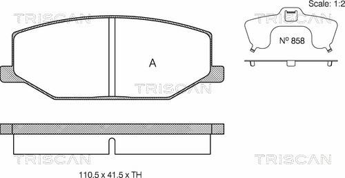 Triscan 8110 69859 - Тормозные колодки, дисковые, комплект autospares.lv