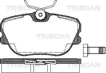 Triscan 8110 65973 - Тормозные колодки, дисковые, комплект autospares.lv