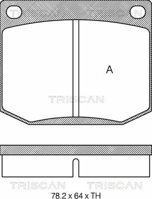 Triscan 8110 65604 - Тормозные колодки, дисковые, комплект autospares.lv