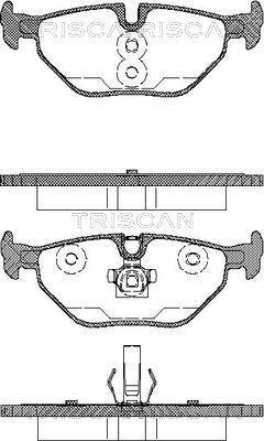 Triscan 8110 65002 - Тормозные колодки, дисковые, комплект autospares.lv