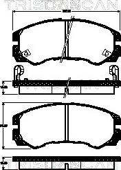 Triscan 8110 60001 - Тормозные колодки, дисковые, комплект autospares.lv