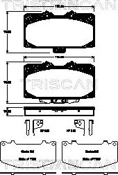 Triscan 8110 68181 - Тормозные колодки, дисковые, комплект autospares.lv