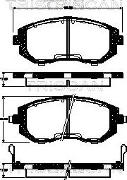 Triscan 8110 68179 - Тормозные колодки, дисковые, комплект autospares.lv