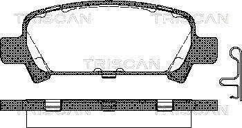 Triscan 8110 68174 - Тормозные колодки, дисковые, комплект autospares.lv