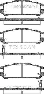 Triscan 8110 68171 - Тормозные колодки, дисковые, комплект autospares.lv