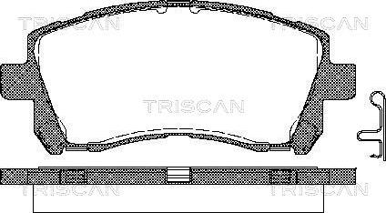 Triscan 362065502 - Тормозные колодки, дисковые, комплект autospares.lv