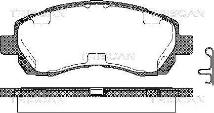 Triscan 8110 68172 - Тормозные колодки, дисковые, комплект autospares.lv