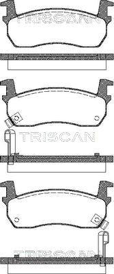 Triscan 8110 14927 - Тормозные колодки, дисковые, комплект autospares.lv