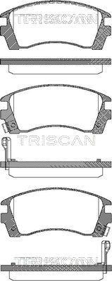 Triscan 8110 14004 - Тормозные колодки, дисковые, комплект autospares.lv