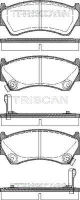 Triscan 8110 14005 - Тормозные колодки, дисковые, комплект autospares.lv