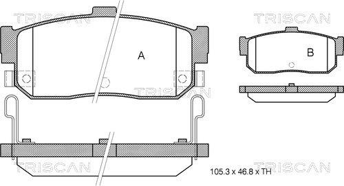 Triscan 8110 14018 - Тормозные колодки, дисковые, комплект autospares.lv