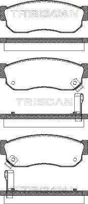 Triscan 8110 14035 - Тормозные колодки, дисковые, комплект autospares.lv