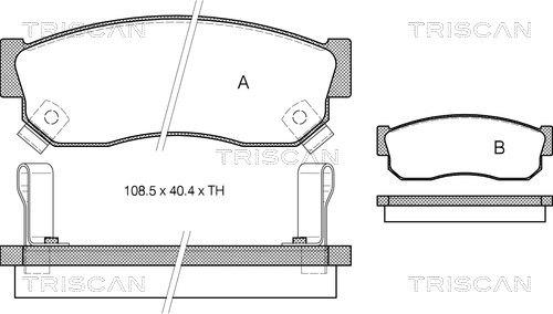 Triscan 8110 14076 - Тормозные колодки, дисковые, комплект autospares.lv