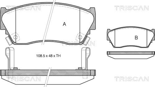 Triscan 8110 14155 - Тормозные колодки, дисковые, комплект autospares.lv