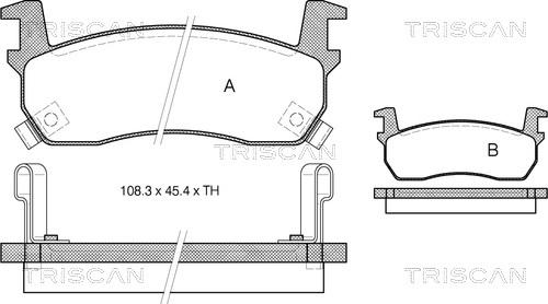 Triscan 8110 14129 - Тормозные колодки, дисковые, комплект autospares.lv