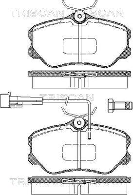 Triscan 8110 15952 - Тормозные колодки, дисковые, комплект autospares.lv