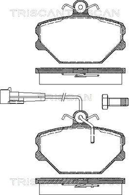 Triscan 8110 15900 - Тормозные колодки, дисковые, комплект autospares.lv