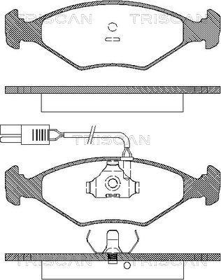 Triscan 8110 15902 - Тормозные колодки, дисковые, комплект autospares.lv