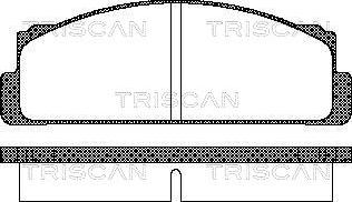 Triscan 8110 15504 - Тормозные колодки, дисковые, комплект autospares.lv