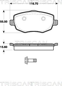 Triscan 8110 15044 - Тормозные колодки, дисковые, комплект autospares.lv