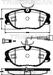 Triscan 8110 15042 - Тормозные колодки, дисковые, комплект autospares.lv