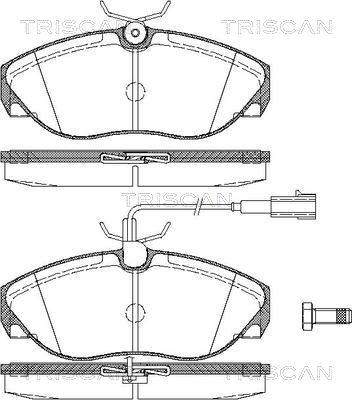 Triscan 8110 15016 - Тормозные колодки, дисковые, комплект autospares.lv