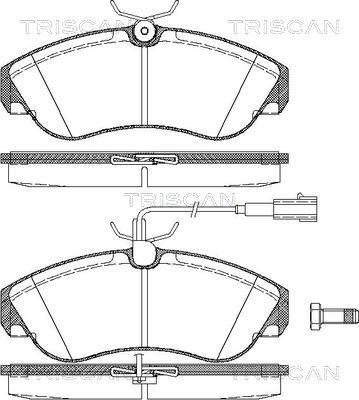 Triscan 8110 15017 - Тормозные колодки, дисковые, комплект autospares.lv