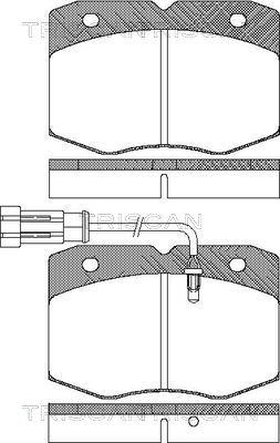 Triscan 8110 15034 - Тормозные колодки, дисковые, комплект autospares.lv