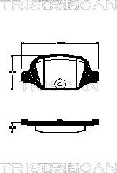 Triscan 8110 15038 - Тормозные колодки, дисковые, комплект autospares.lv