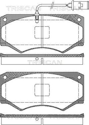 Triscan 8110 15032 - Тормозные колодки, дисковые, комплект autospares.lv