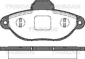 Triscan 8110 15025 - Тормозные колодки, дисковые, комплект autospares.lv