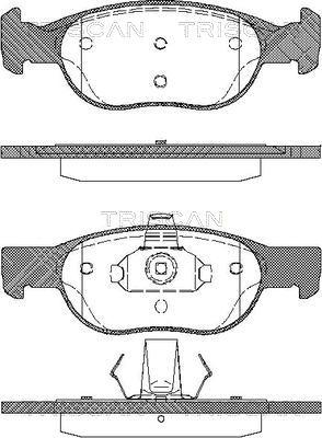 Triscan 8110 15027 - Тормозные колодки, дисковые, комплект autospares.lv