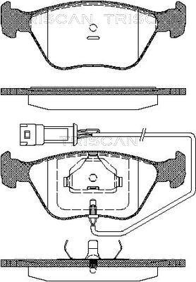 Triscan 8110 16004 - Тормозные колодки, дисковые, комплект autospares.lv