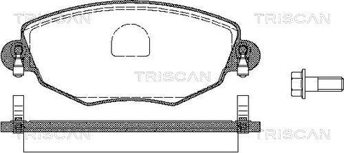 Triscan 8110 16005 - Тормозные колодки, дисковые, комплект autospares.lv