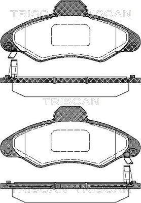 Triscan 8110 16003 - Тормозные колодки, дисковые, комплект autospares.lv