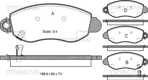 Triscan 8110 16007 - Тормозные колодки, дисковые, комплект autospares.lv